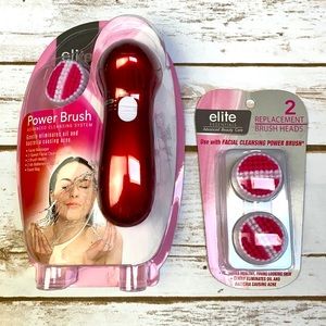 Facial cleansing power brush & replacement heads